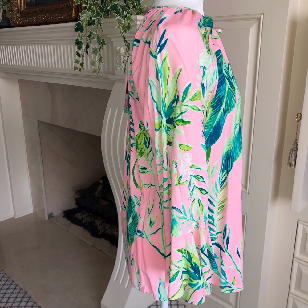 NWT Lilly Pulitzer Willa Flounce Sleeve Top in Chimpoiserie Print New Size L - Picture 6 of 12